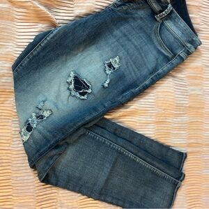 Women’s Distressed Blue Jeans